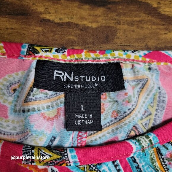 RN Studio Ronnie Nicole Floral Paisley Slip Dress L Gardencore Fairycore Whimsy - Picture 5 of 11